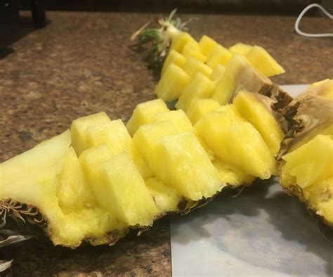 Cutting A Pineapple 6 Steps With Pictures Instructables