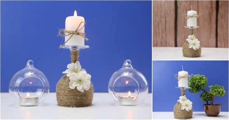Diy Rustic Candle Holder Out Of A Wine Glass Diy And Crafts