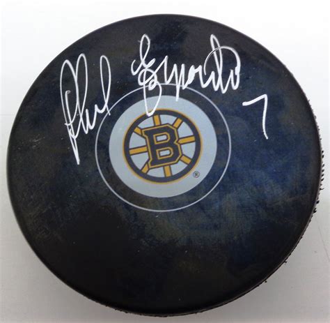 Lot Detail Phil Esposito Signed Boston Bruins Logo Hockey Puck