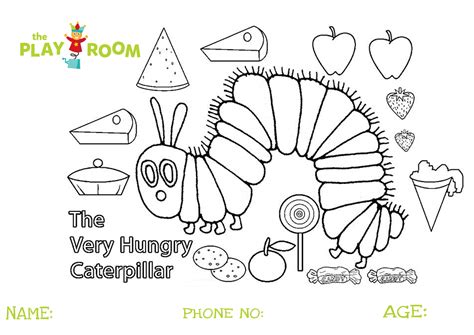 The Very Hungry Caterpillar Food Sheets Coloring Pages