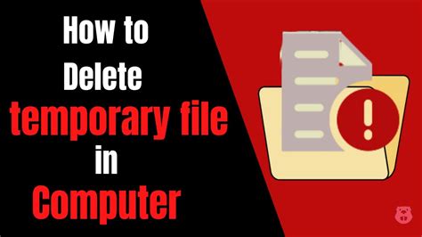 How To Delete Temporary File In Computer Windows 10 Youtube