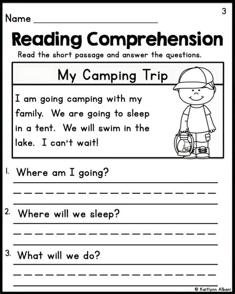 Reading Comprehension Worksheets For Kids Reading Comprehension