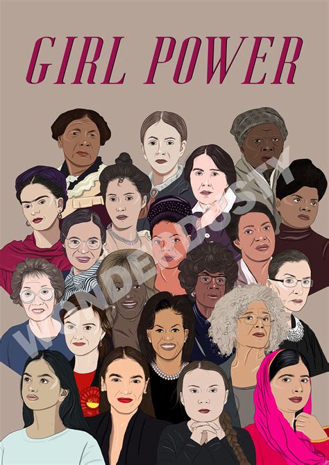 Girl Power Feminism Downloadable Poster Etsy