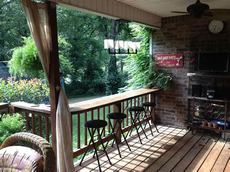 It will usually require annual cleaning with a pressure washer.; Bar/deck | Outdoor patio bar, Porch bar, Patio bar