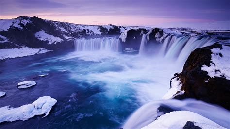 Iceland Godafoss Waterfall Ultra Hd Desktop Background Wallpaper For
