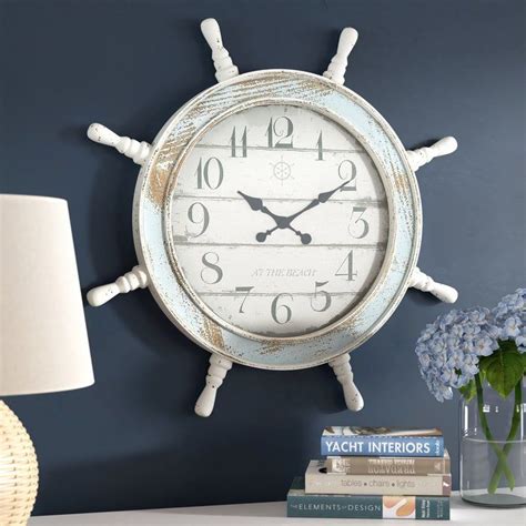 Oversized Distressed Nautical Anchor 15 Wall Clock Nautical Clocks
