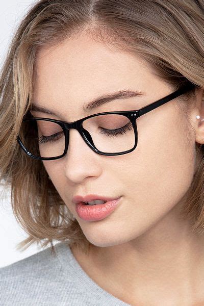 Arctic Rectangle Black Full Rim Eyeglasses Eyebuydirect Stylish Glasses Frames Fashion Eye