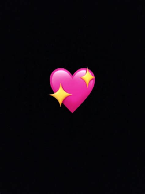 Heart Emoji With Black Background Emoji Backgrounds Cute Emoji