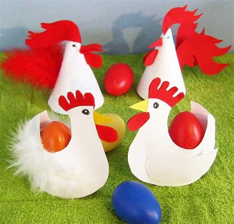 Oster bastelvorlage osterhase ganzes ostern basteln vorlagen. Bastelvorlagen Ostern: Henne aus Tonpapier selber basteln