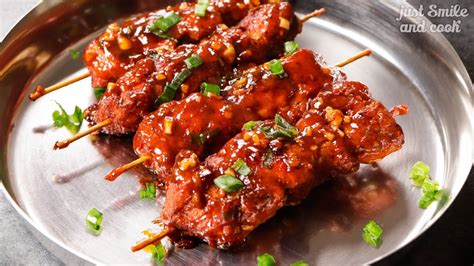 Satay Chicken Recipe Must Try Chicken Starter Recipe By Just Smile And Cook Youtube