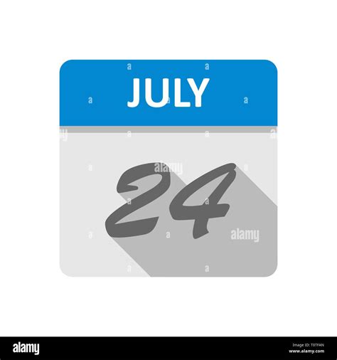 July 24th Date On A Single Day Calendar Stock Photo Alamy