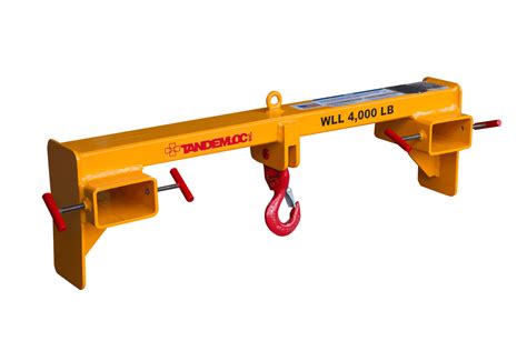 As25 Series Forklift Beams With Single Swivel Hook