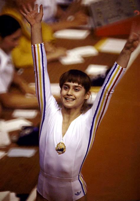 Former Gymnast Nadia Comaneci Poses During A Photocall For The Tv