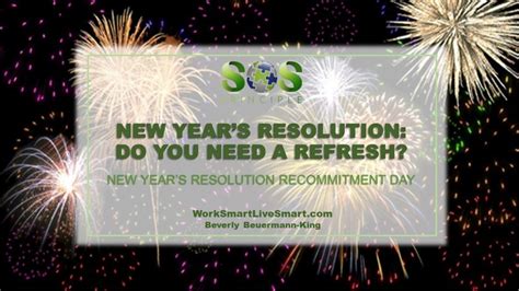 New Years Resolution Do You Need A Refresh Work Smart