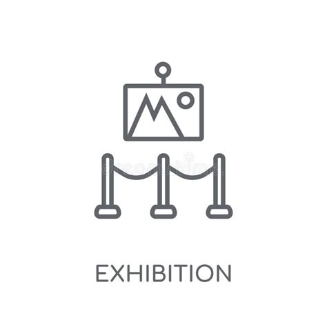 Exhibition Linear Icon Modern Outline Exhibition Logo Concept O Stock