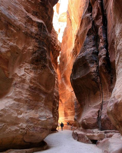 Hiking In Jordan The Siq Petra Jordan Jordan Travel City Of