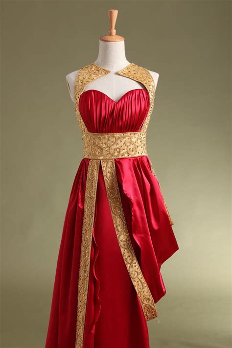 Red Andgold Prom Dressfashion Long Prom Dresslong Party Dress Fashion