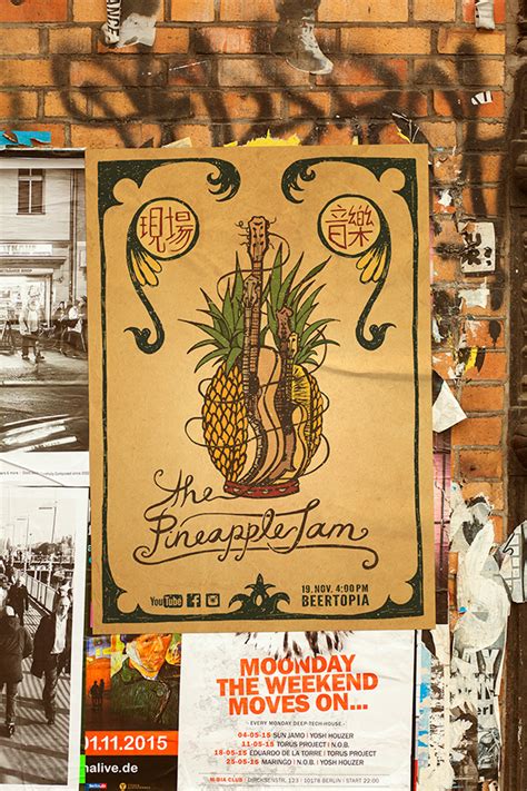 The Pineapple Jam Band Poster And Stickers On Scad Portfolios