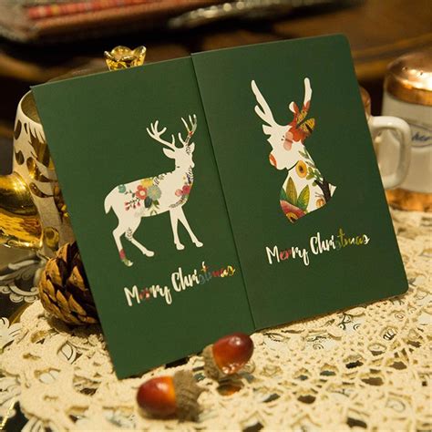 Maybe you would like to learn more about one of these? Greeting card Beautiful green color colored deer folding Christmas card Thanksgiving New Year ...