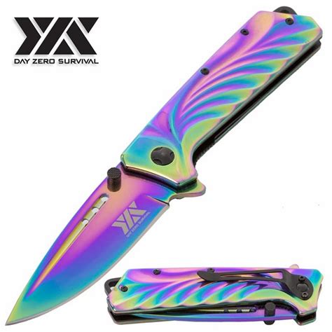 Rainbow Metallic Pocket Knife Carry A Quality Pocket Knife