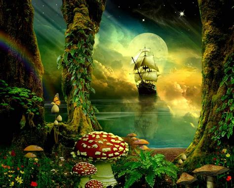 Dream World By Funkwood On Deviantart Magical Places Art Fantasy