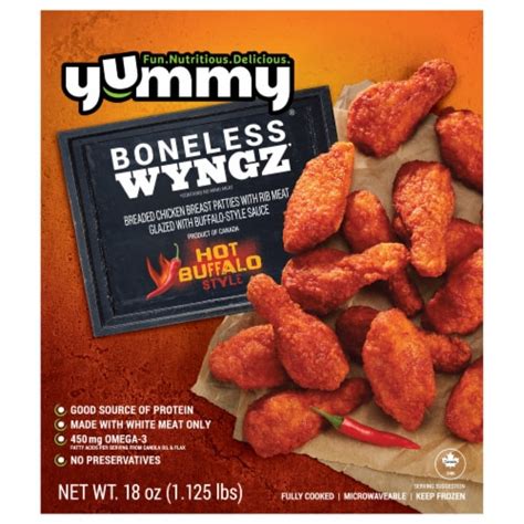 Yummy Hot Buffalo Style Boneless Wyngz 202 Oz Frys Food Stores