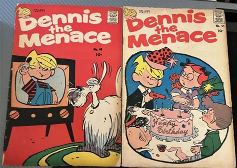 Dennis The Menace 49 And 55 Set Of 2 Vintage 1961 Comic Books Hallden Fawcett 12 00 Picclick