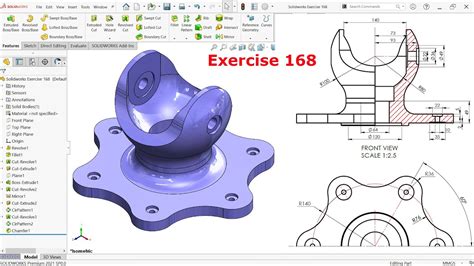 Solidworks Tutorial For Beginners Exercise 168 Youtube