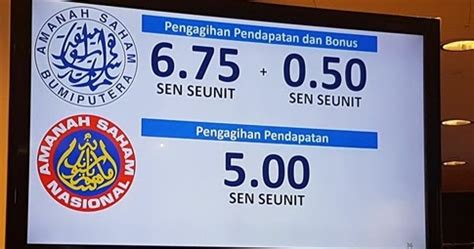 Amanah saham malaysia (asm) has paid its dividend on 1 april 2020. AMANAH SAHAM NASIONAL BERHAD (ASNB)