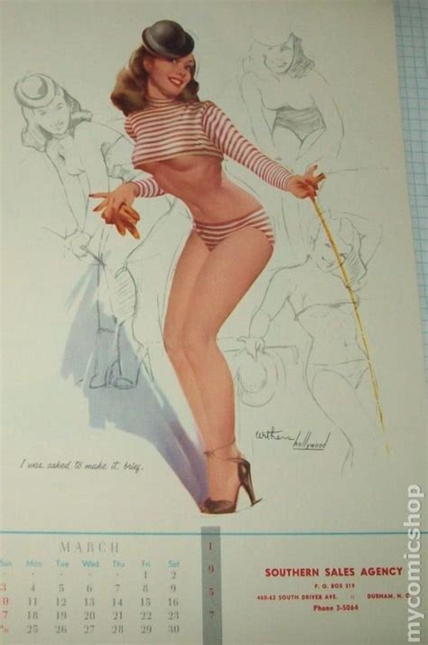 Artists Sketch Pad Pin Up Calendar By Ted Withers 1954 Brown And Bigelow Comic Books