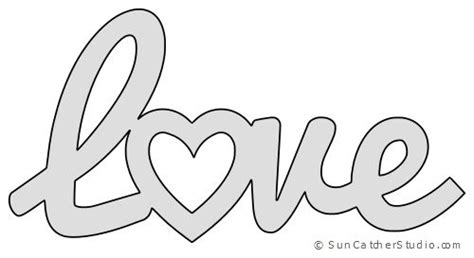 Si quieres imágenes de letras grandes para imprimir y aprender el abecedario con ellas, este blog es perfecto para ti. Love Heart - Pattern, Template, Stencil, Printable Word ...