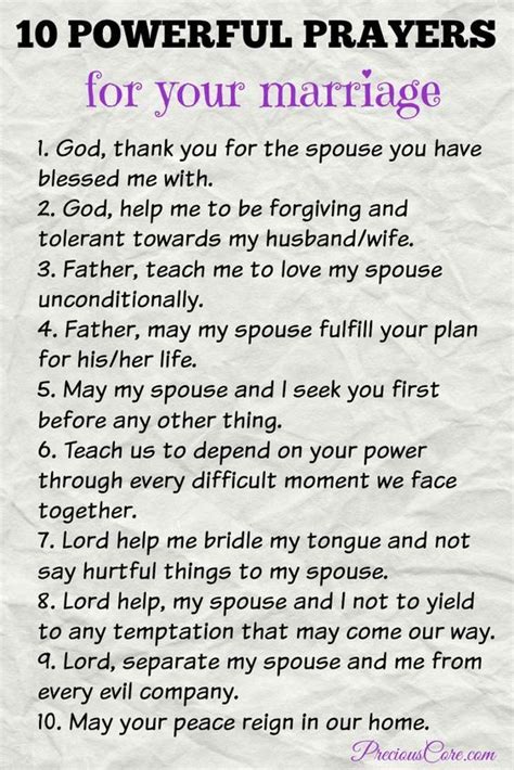 10 Powerful Prayers For Your Marriage Prayers For My Husband Prayer