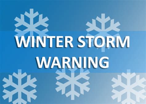 Weather Alert Winter Storm Warning Issued For Schuylkill County