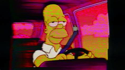 Homer Driving Lofi Glitch Art Music Video Youtube