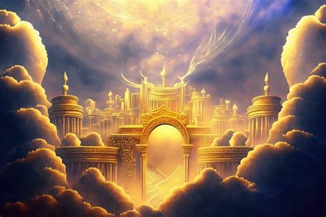 Golden City In Heaven Ai Generated 23775746 Stock Photo At Vecteezy