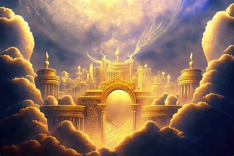 golden city in heaven . 23775746 Stock Photo at Vecteezy