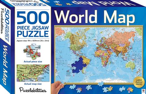 World Map 500pc Lpf Game Centre Nz