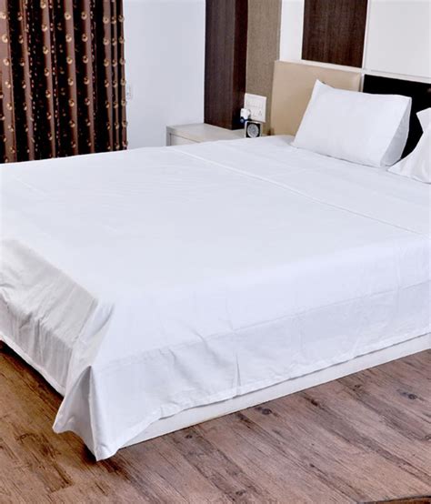 Linen Bedding White Plain Cotton Bedsheet Buy Linen Bedding White Plain Cotton Bedsheet Online
