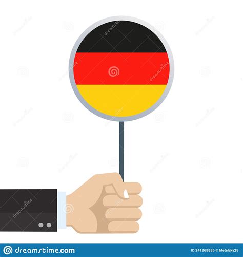 Germany Circular Flag Hand Holding Round German Flag National Symbol