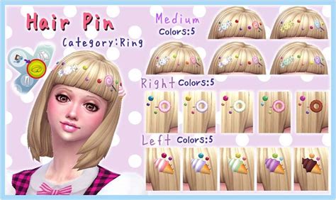 A Luckyday Hair Pin Download Sims 4 Sims Sims 4 Studio