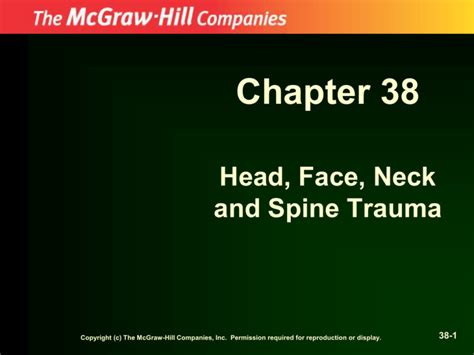 Chapter 38 Head Face Neck And Spine Trauma 38 1