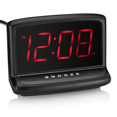 Mainstays Black Electric Digital Alarm Clock With Large 14” Led