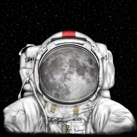 Astronaut Moon By Tharsis Artworks
