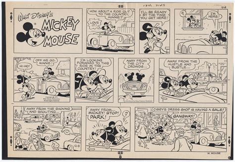 Disney Mickey Mouse Sunday Comics Original