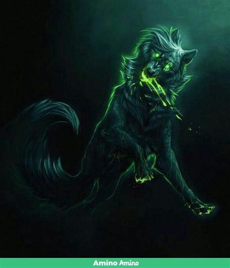 Green Arlock Demon Wolf Wolf Art Anime Wolf