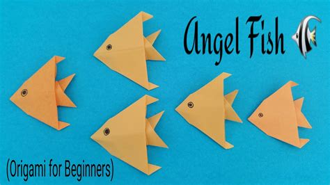 How To Make An Easy Paper Angel Fish Origami For Beginners Tutorial