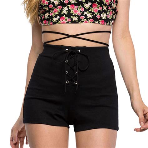 Sexy Hot Summer Fashion Ladies Women Casual Shorts High Waist Lace Up