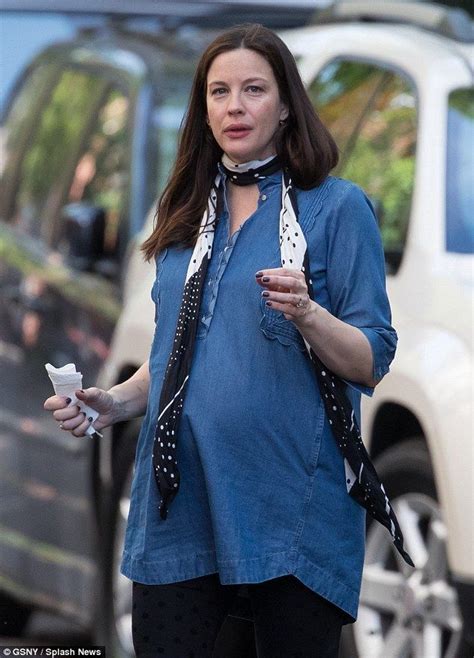 Heavily Pregnant Liv Tyler Tries To Hide Her Figure In A Baggy Top