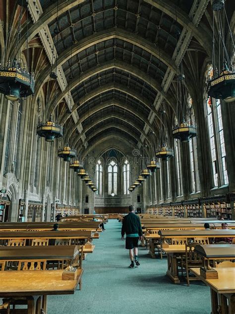 Vertical Shot Of The Interior Of Suzzallo Library At The University Of