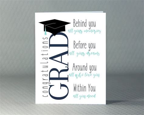 Printable Graduation Card Inspirational High School Etsy